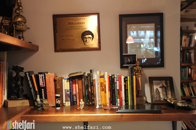 Illustration for article titled Take a Peek Inside Neil Gaiman's Library